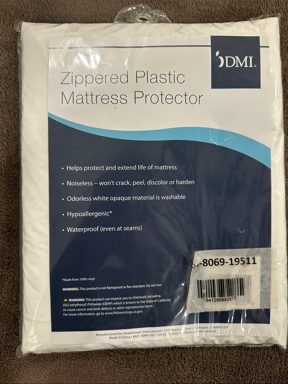 Mi White Zippered Mattress Protector Cover